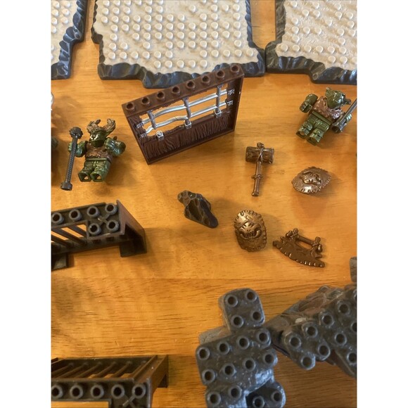 Mega Bloks Dragons Krystal Wars Castle Fort Stone Rock Weapons Figures Walls Lot - Picture 8 of 16